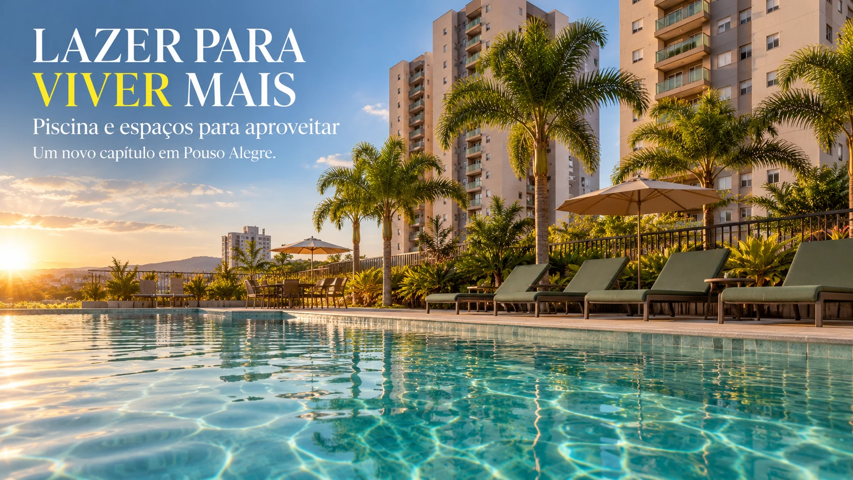 Piscina e áreas de lazer do Portal Jardins de Laranjeiras