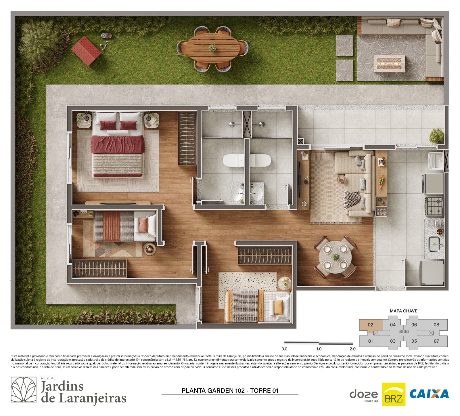 Planta Garden 102, Torre 01